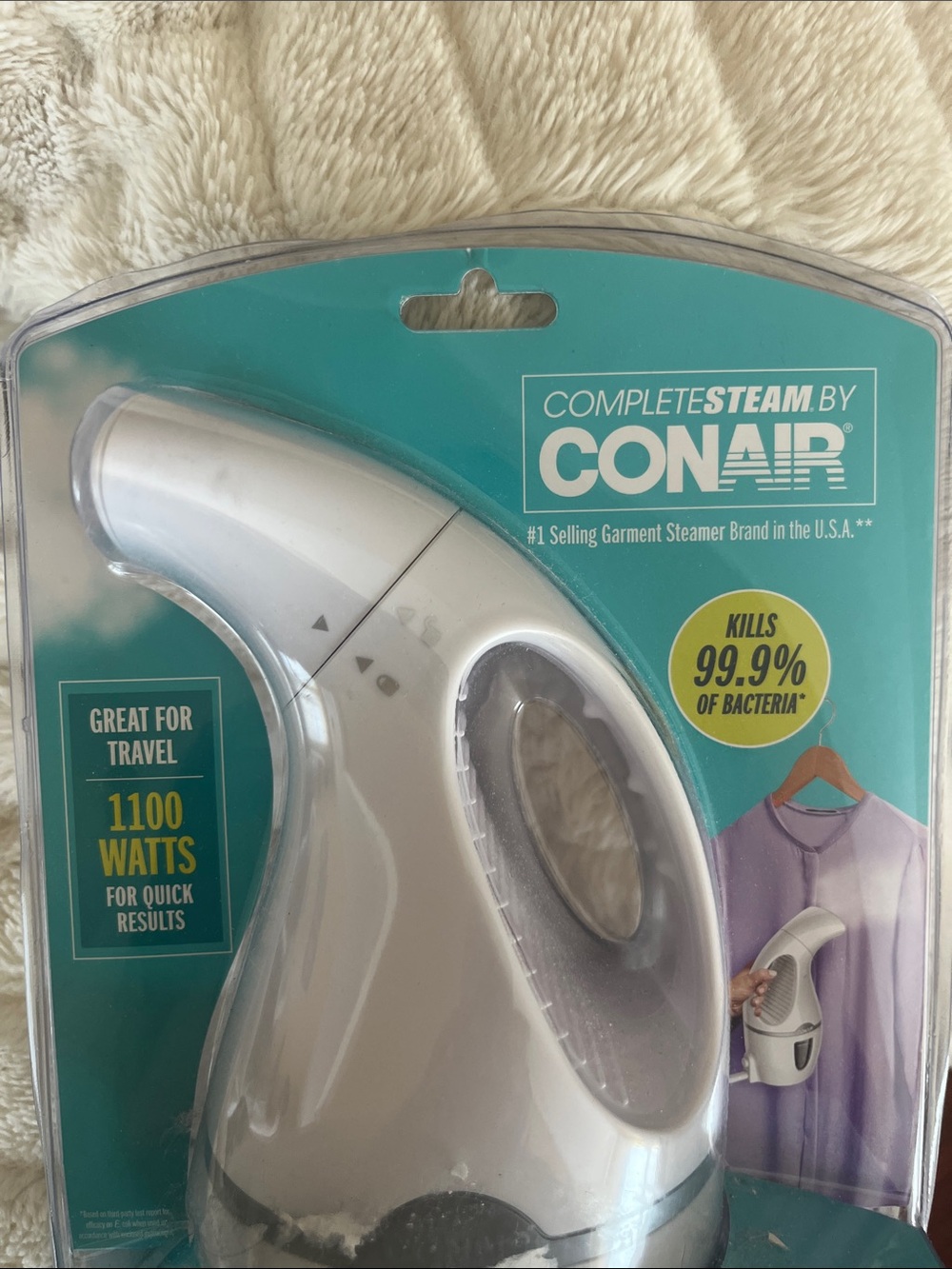 White Handheld Garment Steamer for Fabrics
